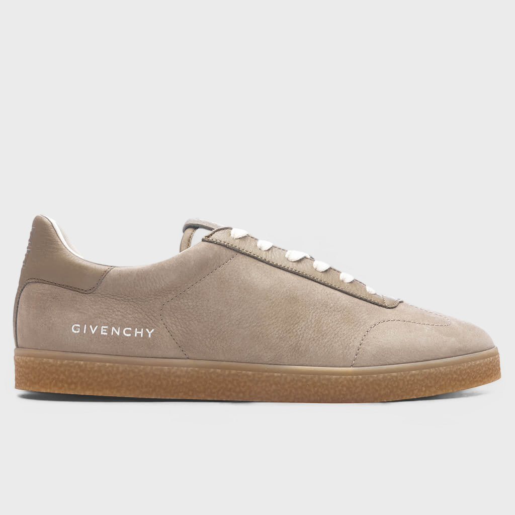Town Nubuck and Leather Sneakers - Khaki