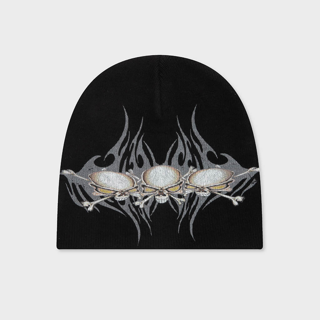 Tribal Skullz 2 Beanie - Black