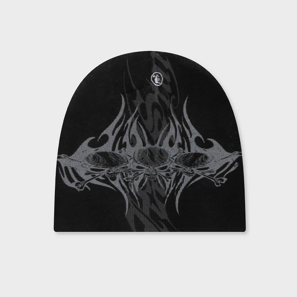 Tribal Skullz 2 Beanie - Black