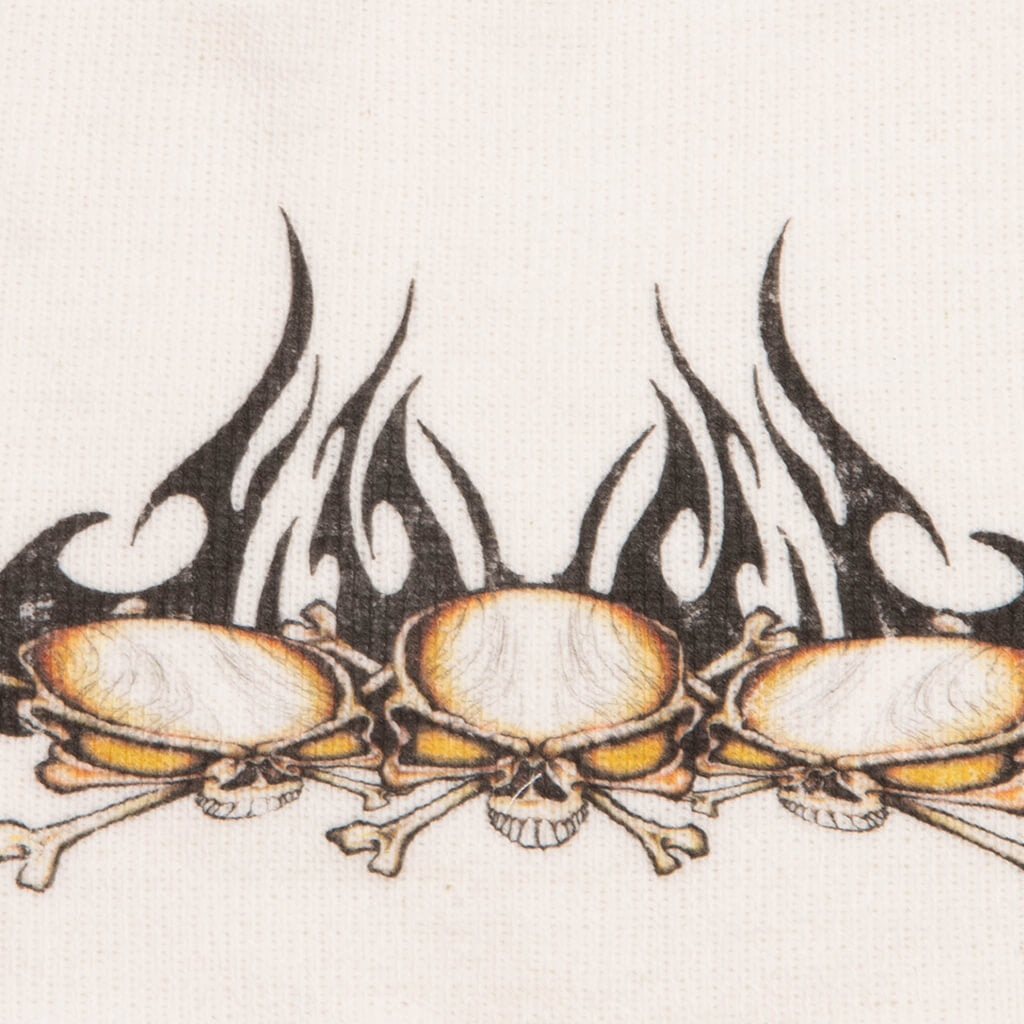 Tribal Skullz Beanie - White