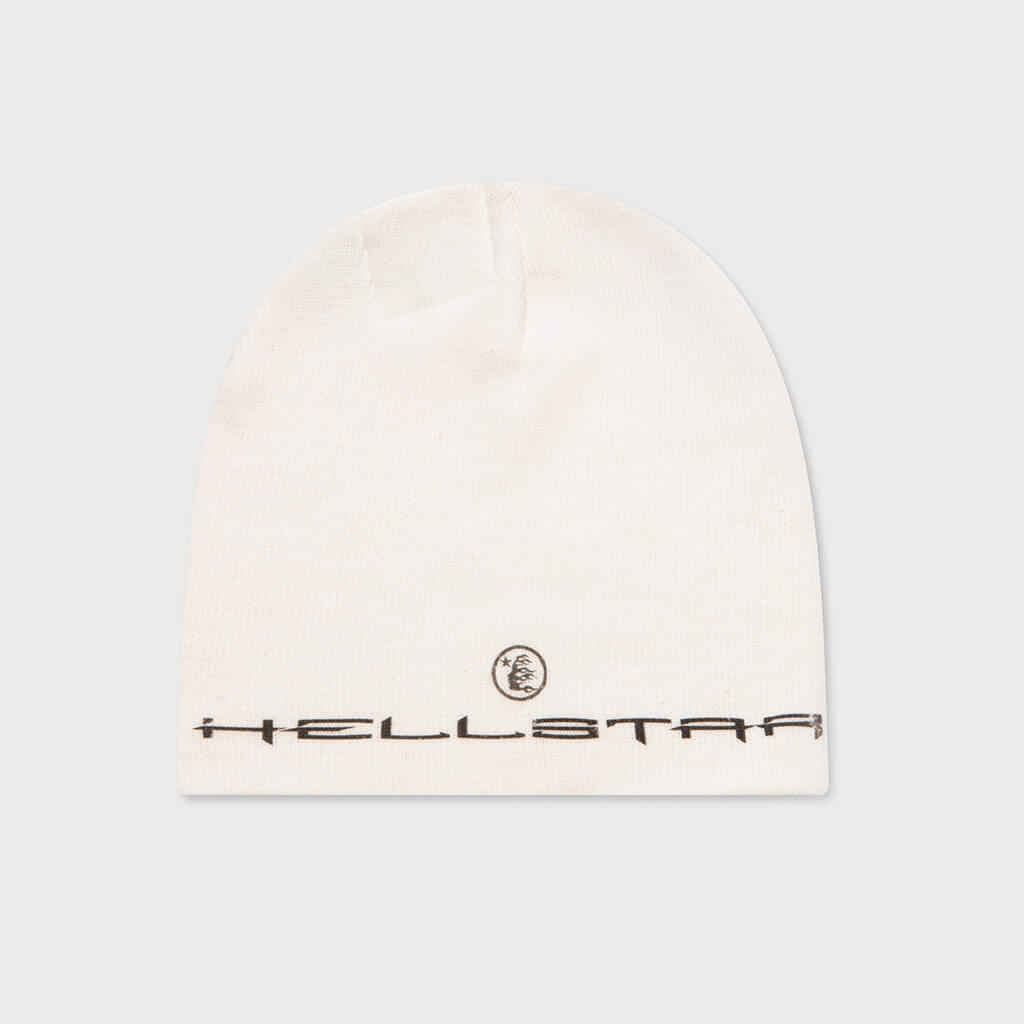 Tribal Skullz Beanie - White