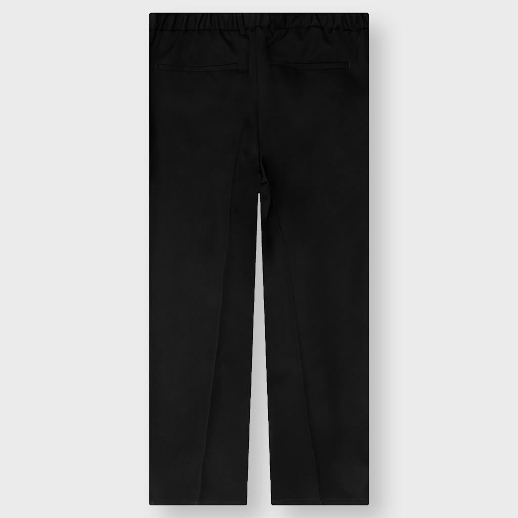 Straight Leg Wool Trouser - Black