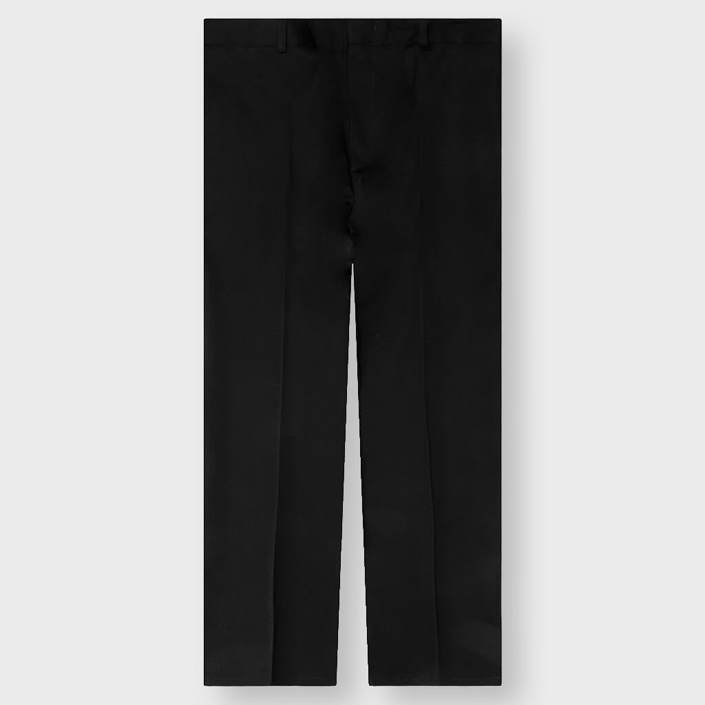 Straight Leg Wool Trouser - Black