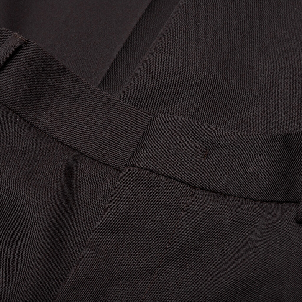 Straight Leg Gabardine Trouser D006 - Chocolate Brown