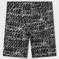 Scribbled Poplin Shorts - Black