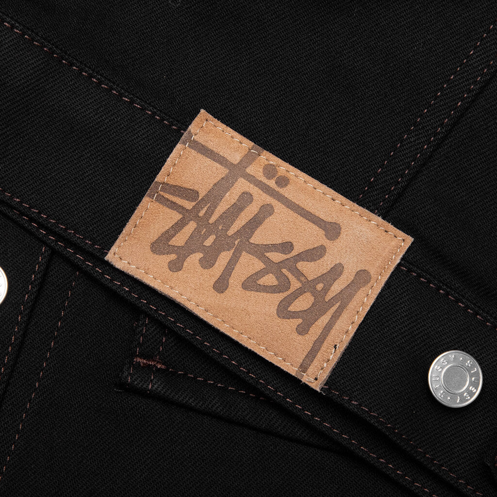 Trucker Denim Jacket - Raw Black Contrast Stitch