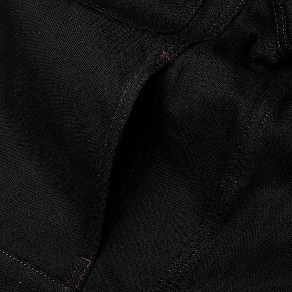 Trucker Denim Jacket - Raw Black Contrast Stitch