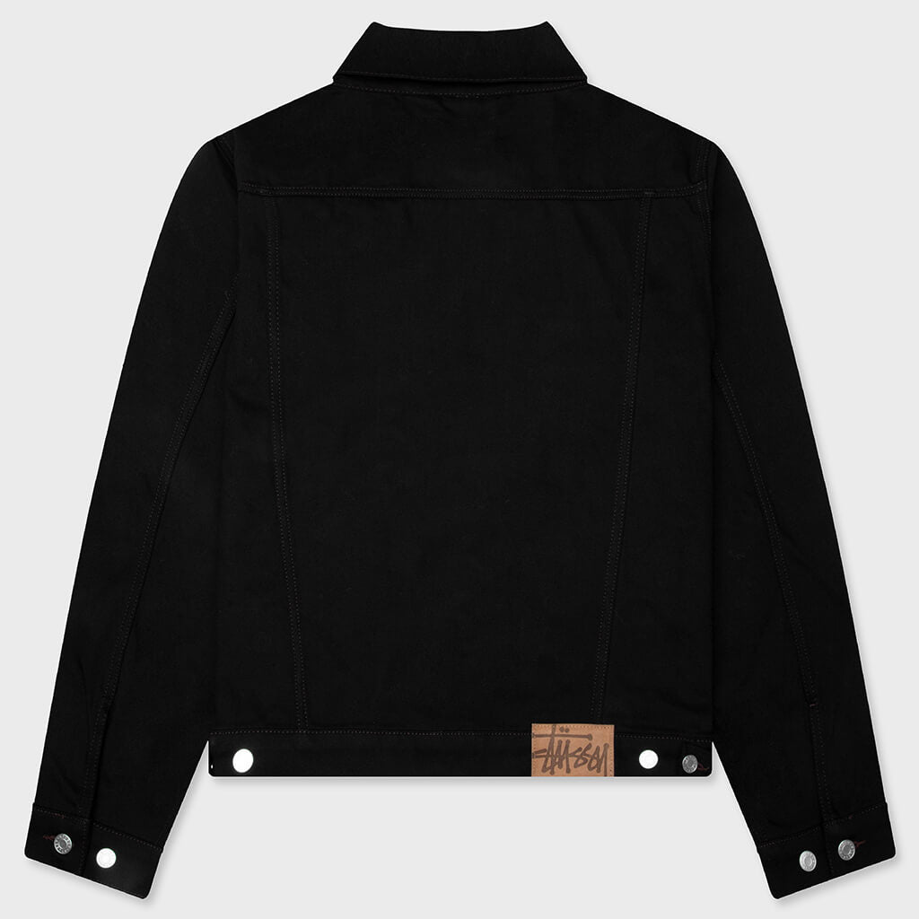 Trucker Denim Jacket - Raw Black Contrast Stitch