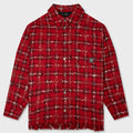 Tweed Flannel Overshirt - Red Rose