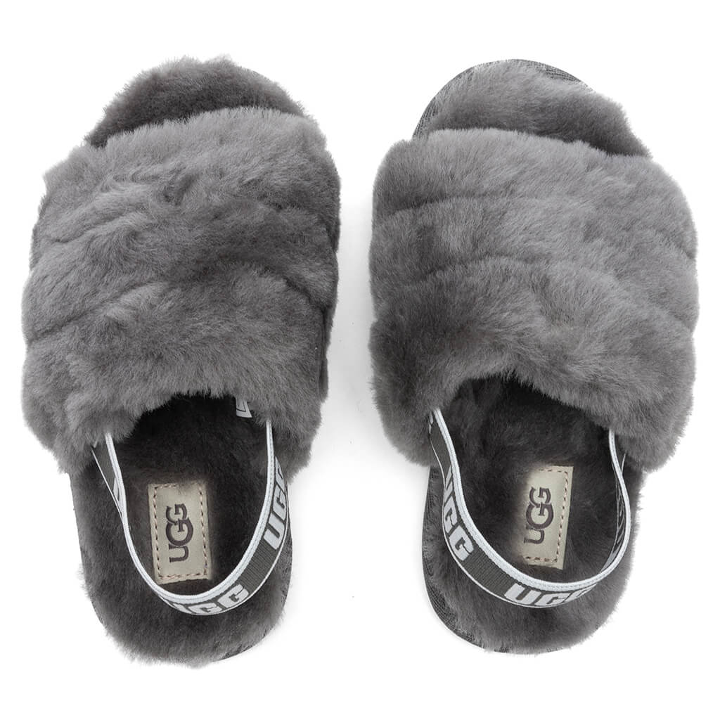 Toddlers Fluff Yeah Slide - Charcoal