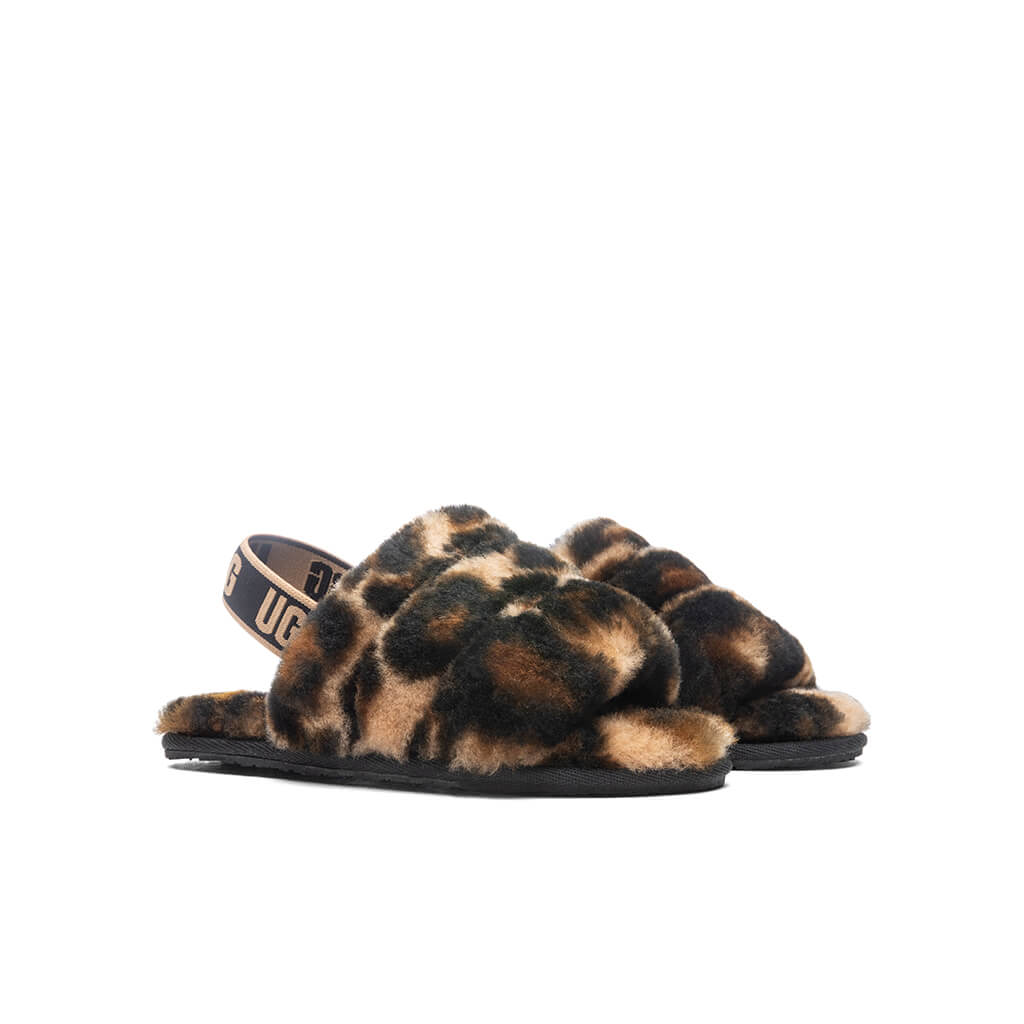 Toddlers Fluff Yeah Slide Panther Print - Butterscotch