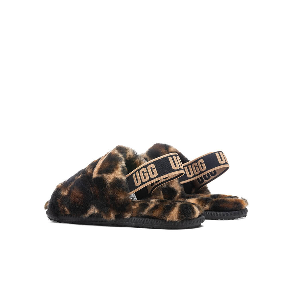Toddlers Fluff Yeah Slide Panther Print - Butterscotch