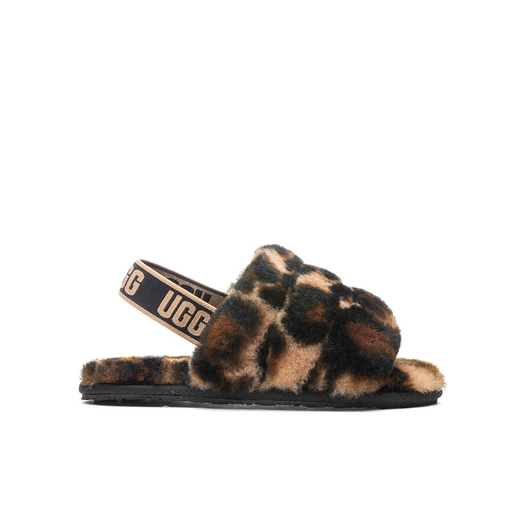 Toddlers Fluff Yeah Slide Panther Print - Butterscotch
