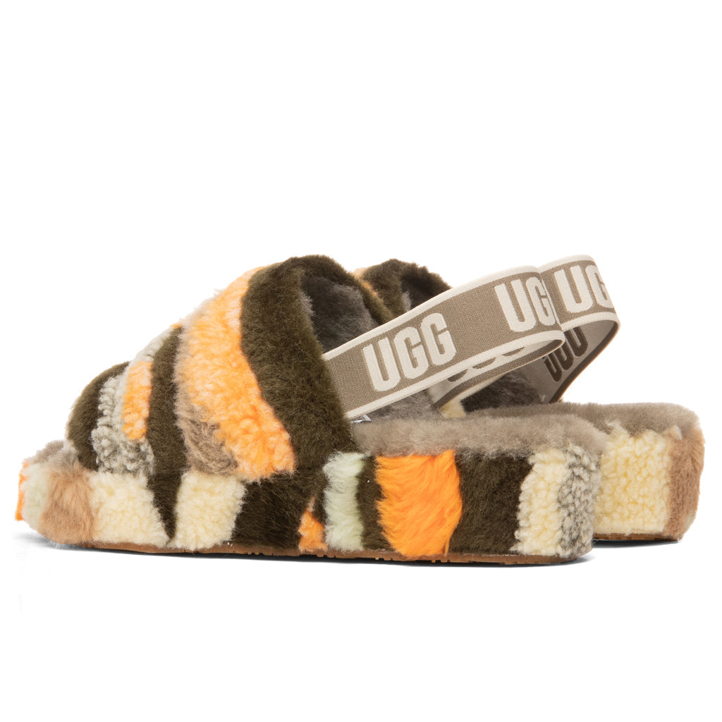 Women's Fluff Yeah Slide Cali Collage - Olive