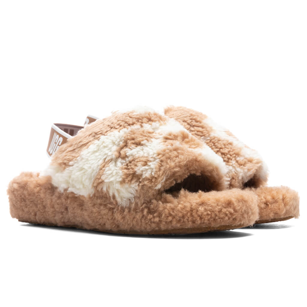 Women's Fluff Yeah Slide Cow Print - Mesa/Sand