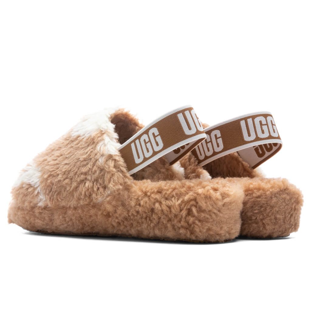 Women's Fluff Yeah Slide Cow Print - Mesa/Sand