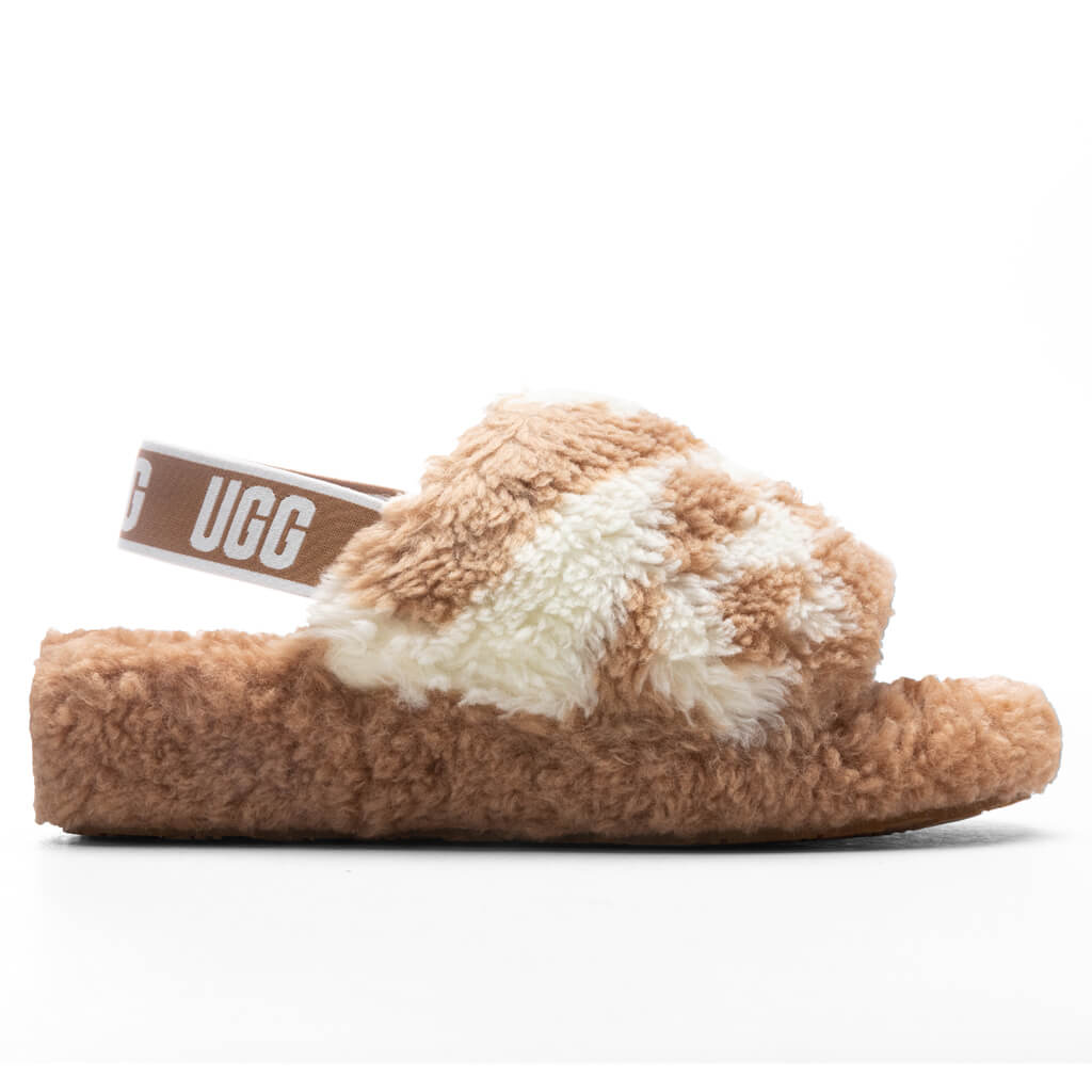 Women's Fluff Yeah Slide Cow Print - Mesa/Sand