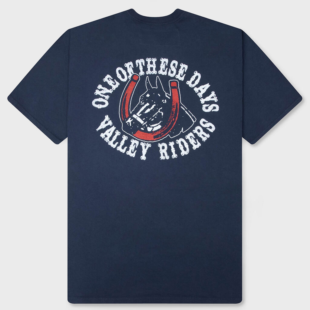 Valley Riders T-Shirt - Sun Faded Washed Navy