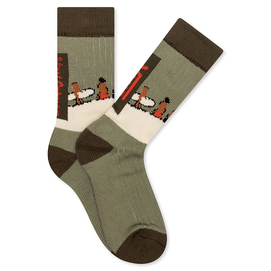 Crew Sock - Loden Green