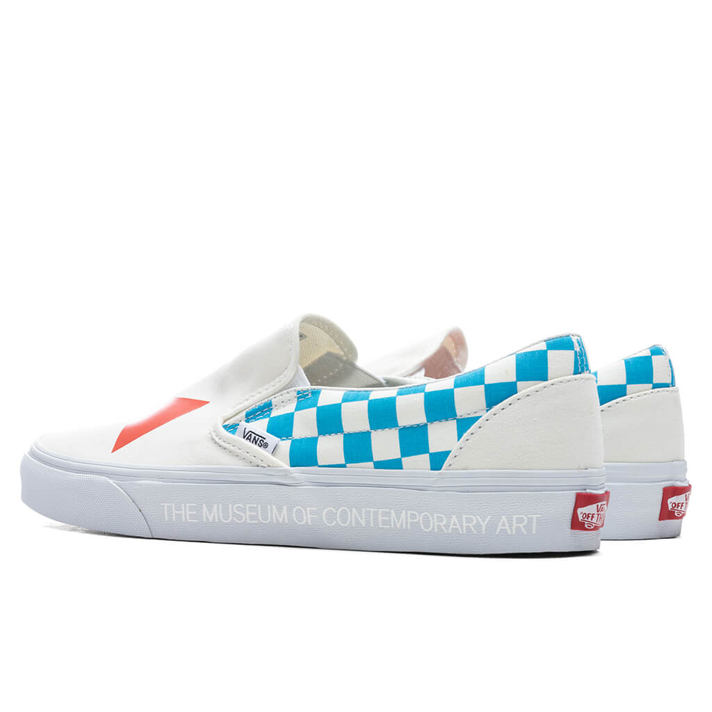 Classic Slip-On - Logo/Cyan
