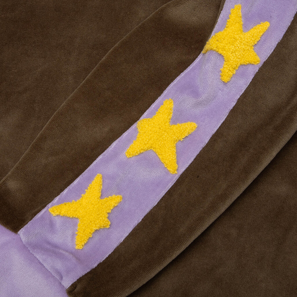 Velour Stars Rugby Polo - Brown