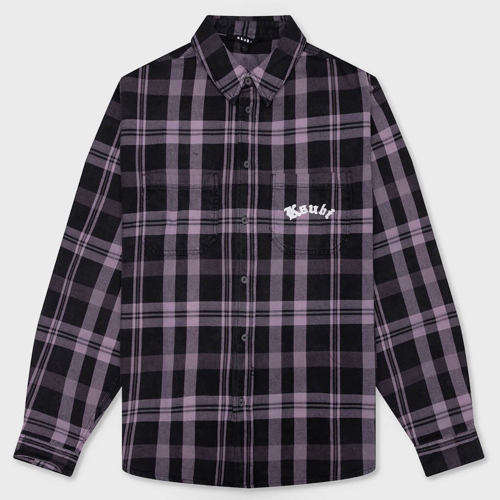 Vulture Flannel L/S Shirt - Plum