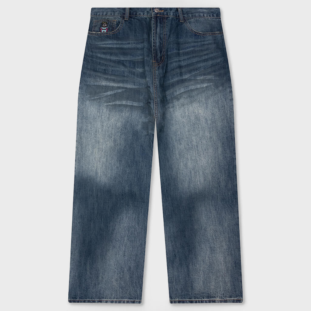 Washed Doves Denim Jeans - Blue