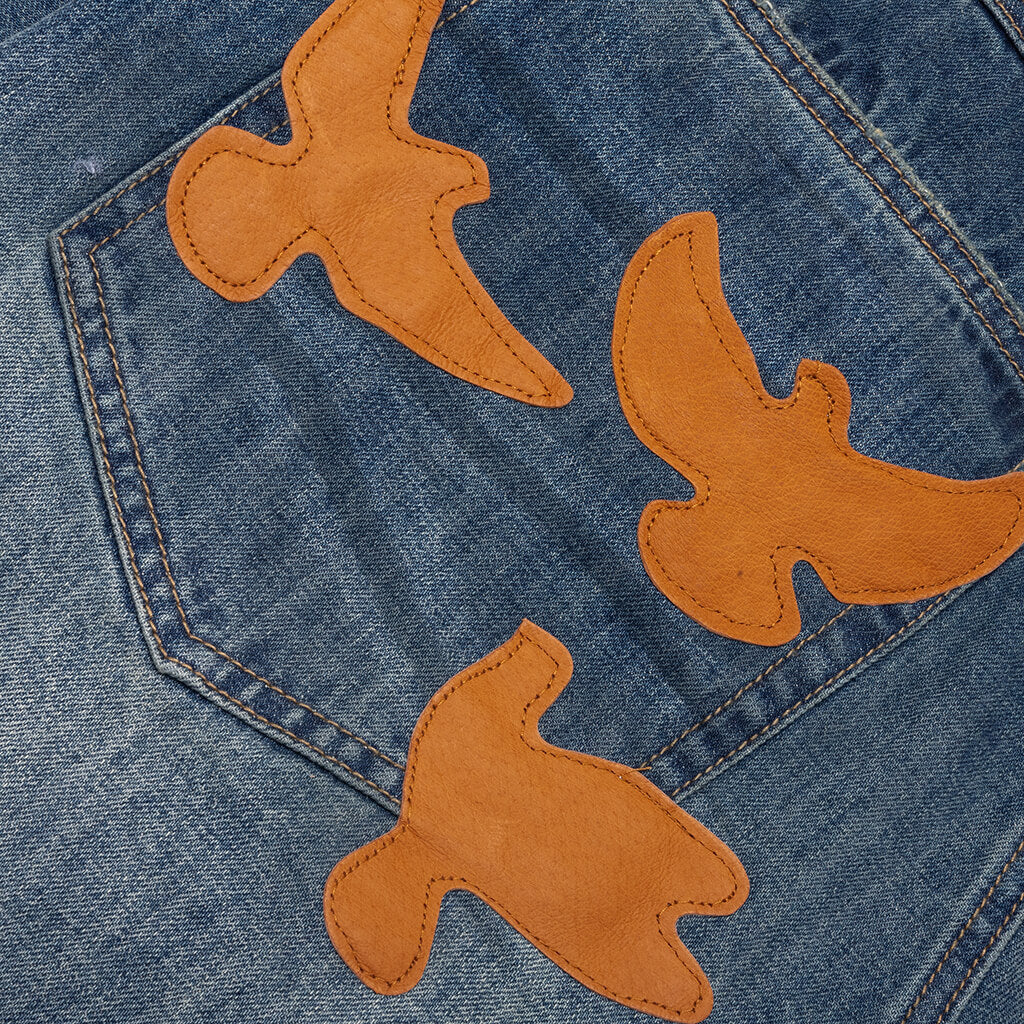 Washed Doves Denim Jeans - Blue