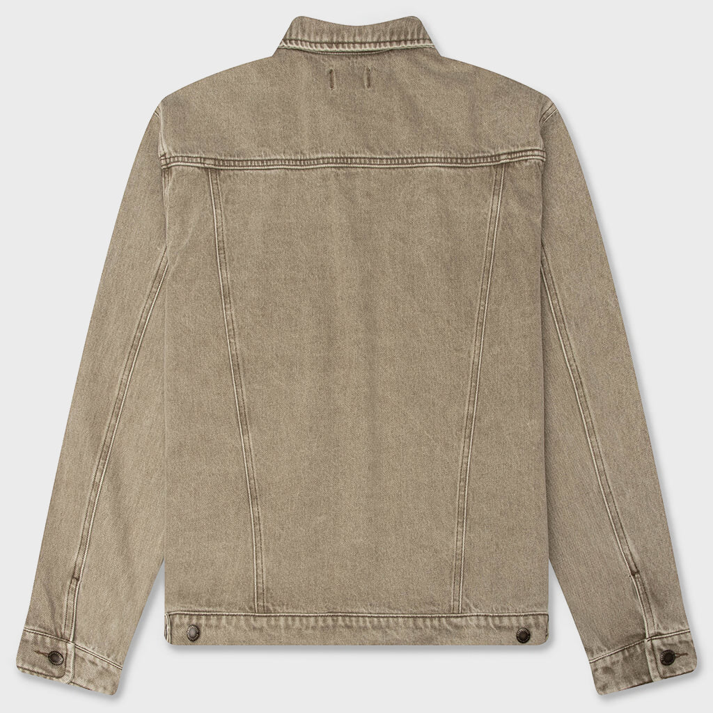 Washed Twill Trucker - Taupe
