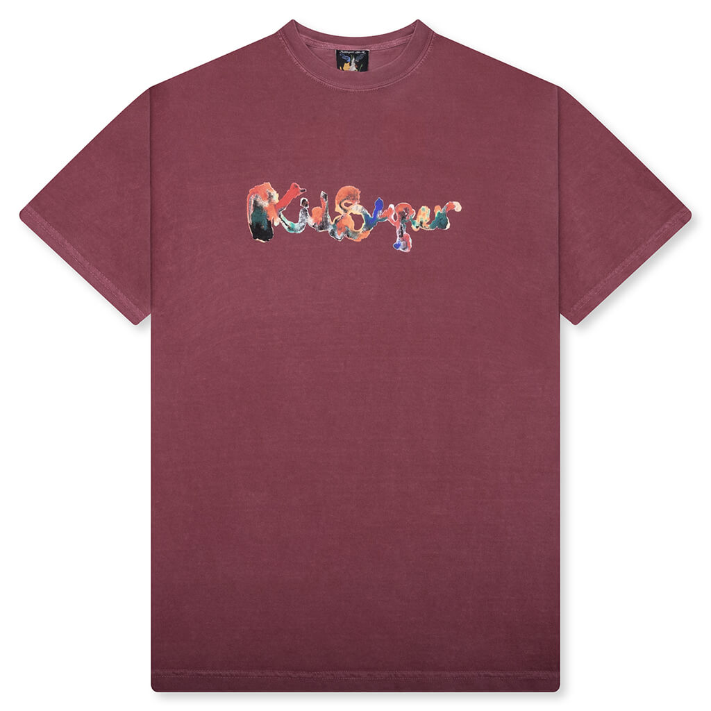 Watercolor Tee - Burgundy