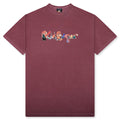 Watercolor Tee - Burgundy