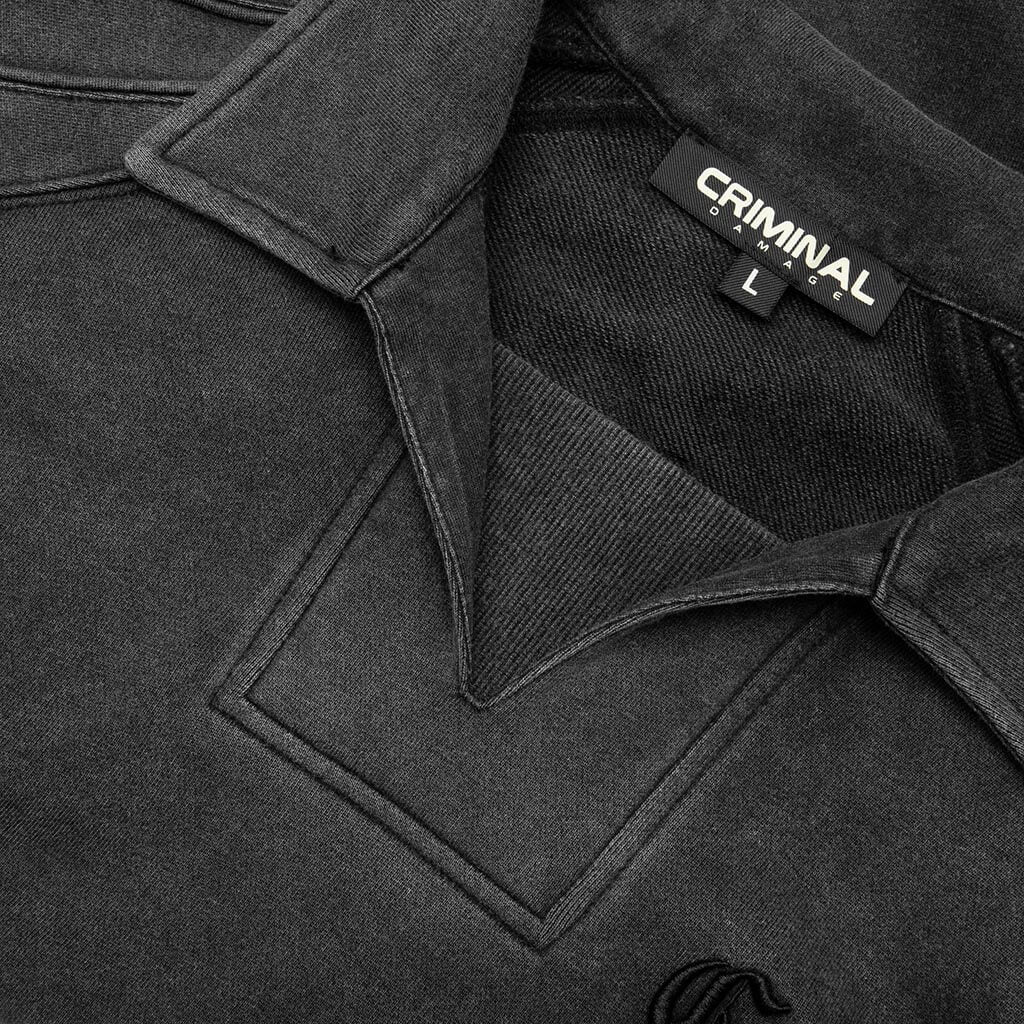 Wavy Seam Training Top - Washed Black