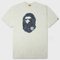 Wild Leopard Pattern Ape Head Relaxed Fit Tee - Gray