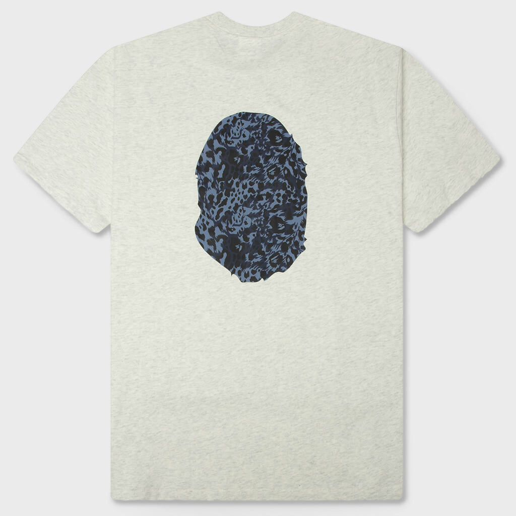 Wild Leopard Pattern Ape Head Relaxed Fit Tee - Gray