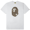 Wild Leopard Pattern Ape Head Relaxed Fit Tee - White