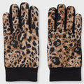 Wild Leopard Pattern Gloves - Beige