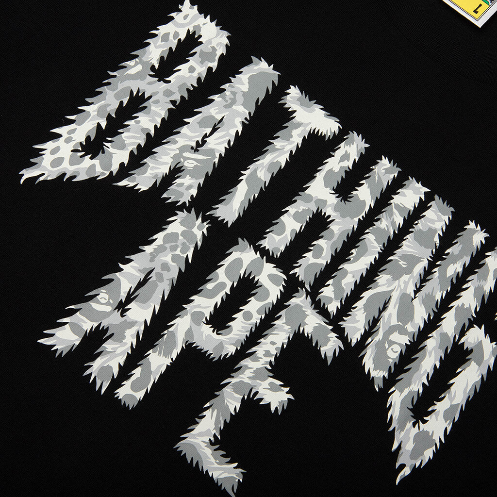 Wild Leopard Pattern NYC Logo Tee - Black/Gray