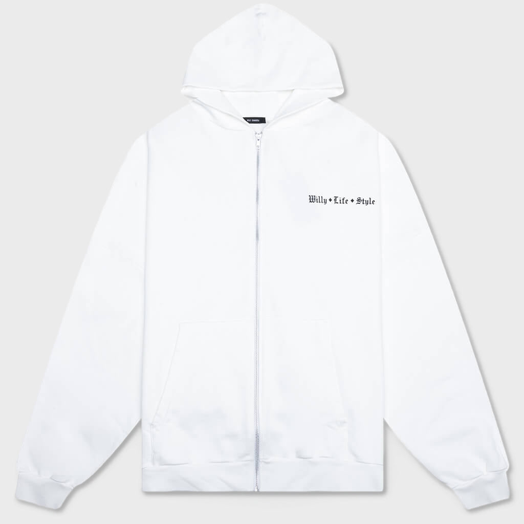 Willy Life Style Hooligan Zip Through - White