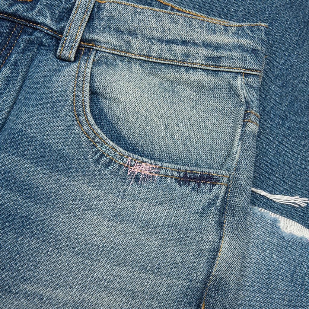 Wipeout Novelty Jean - Medium Indigo Wash