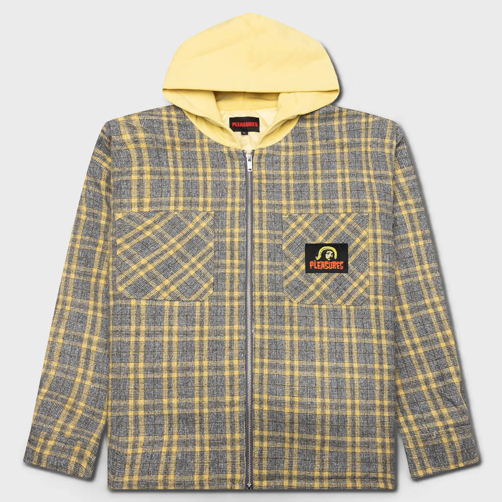 Wolf Hooded Overshirt - Grey