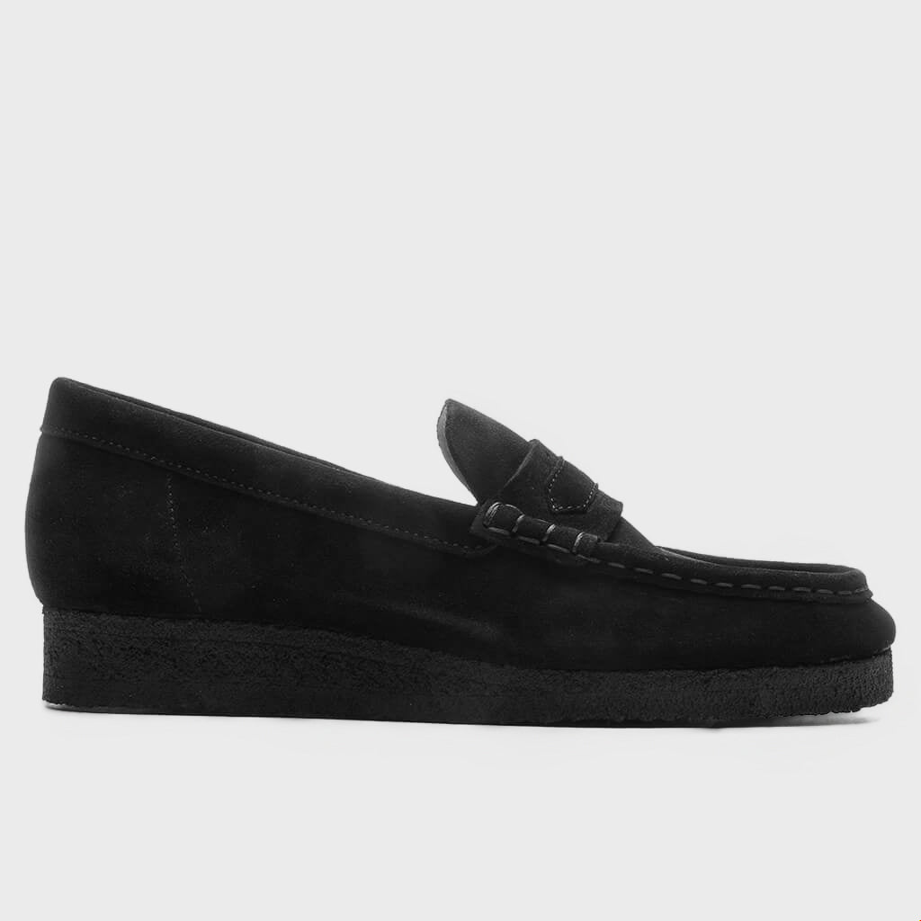 Women's Wallabee Loafer - Black Suede