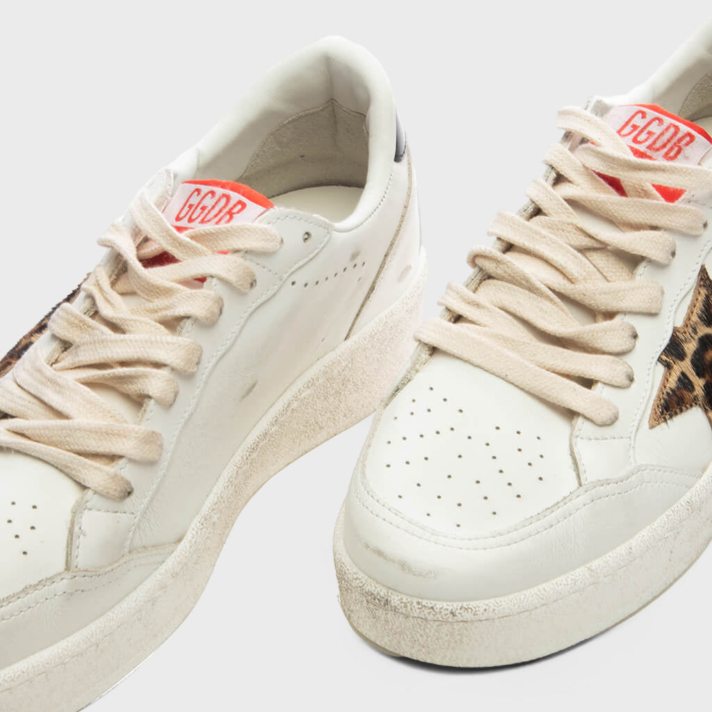 Women's Ball Star - White/Beige/Leopard/Black