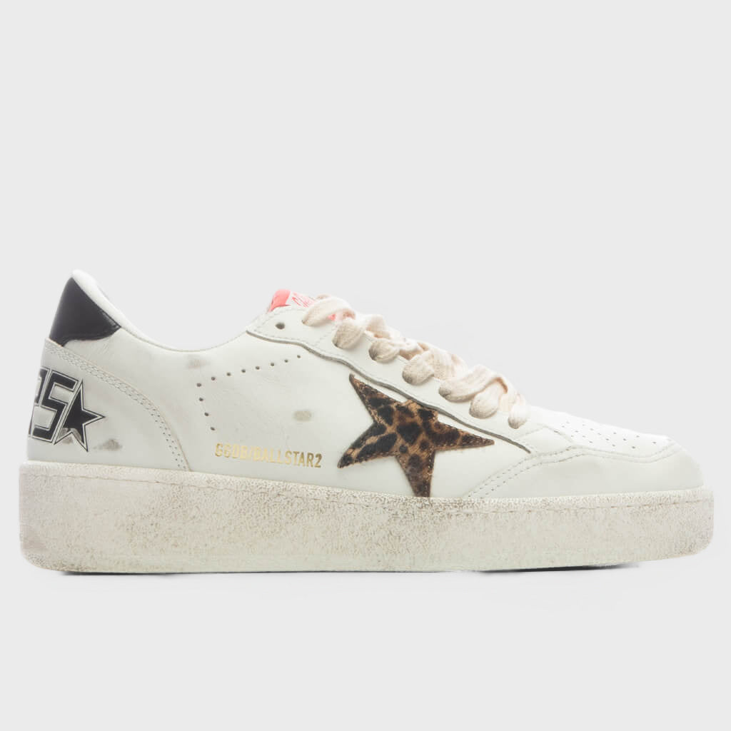 Women's Ball Star - White/Beige/Leopard/Black