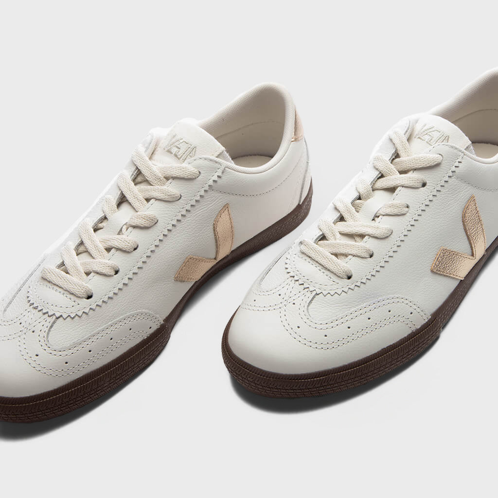 Women's Volley Leather - White/Platine/Bark