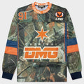 Woodland Scene Sports Mesh Top - Green/Orange