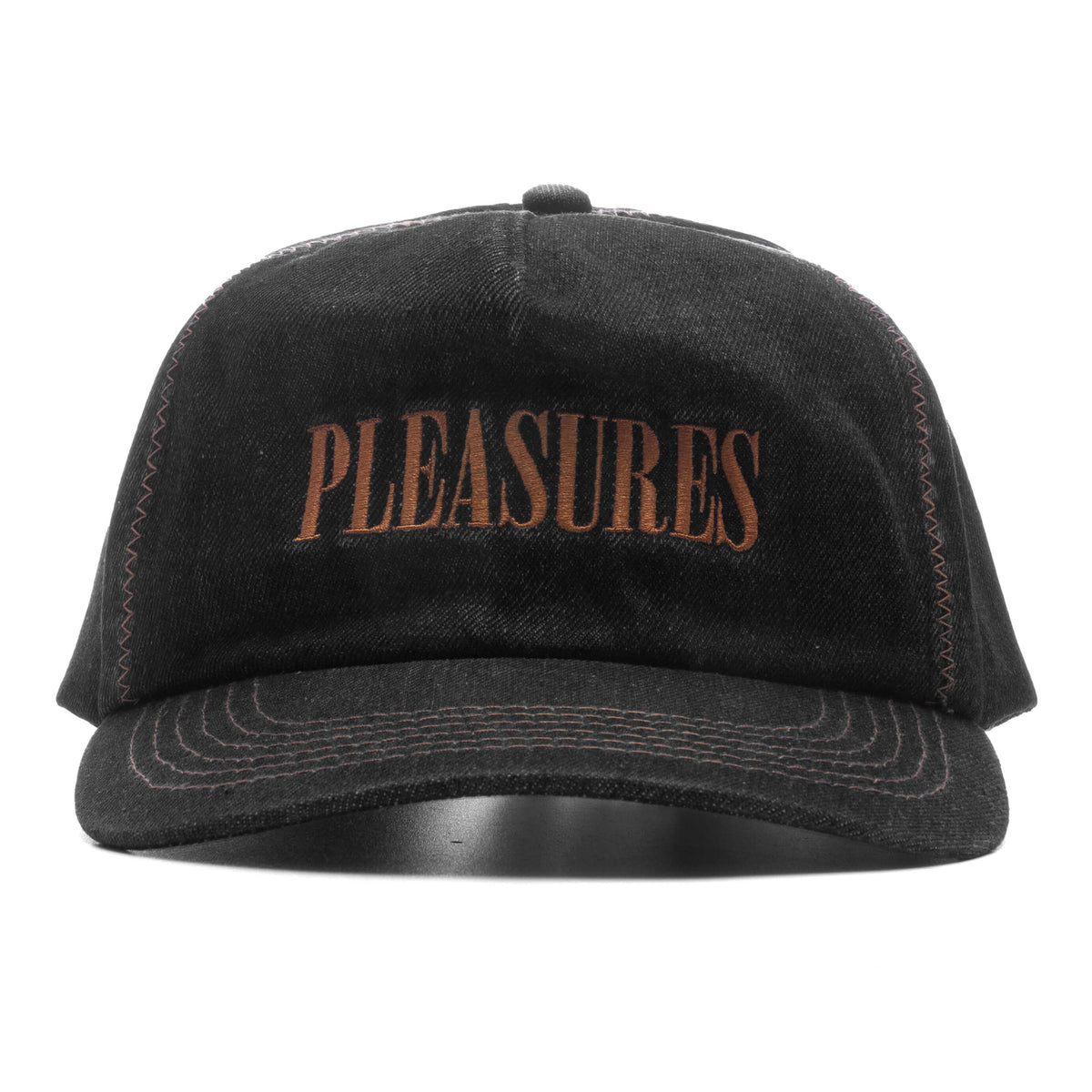 Zig Zag Denim Cap - Black