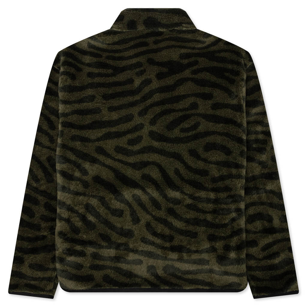 Teddy Zip-Up Sweatshirt - Olive