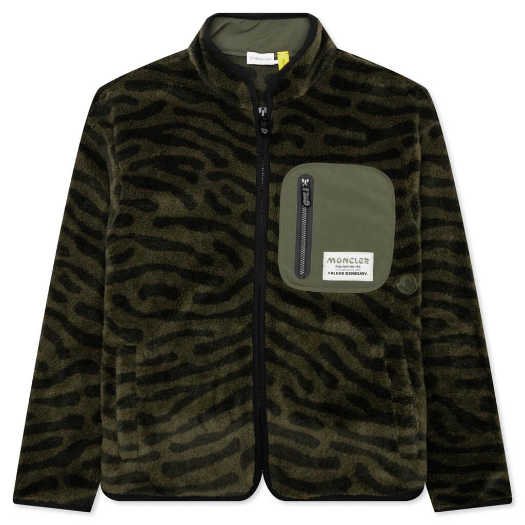 Teddy Zip-Up Sweatshirt - Olive