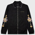 Zipped Jacket with Chandelier and Snake Embroideries - Black