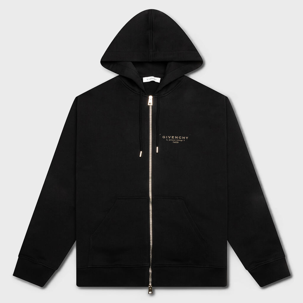 Zipped Hoodie - Black